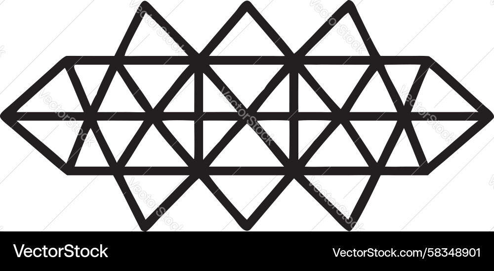Interlocking Triangle Pattern Vector Image