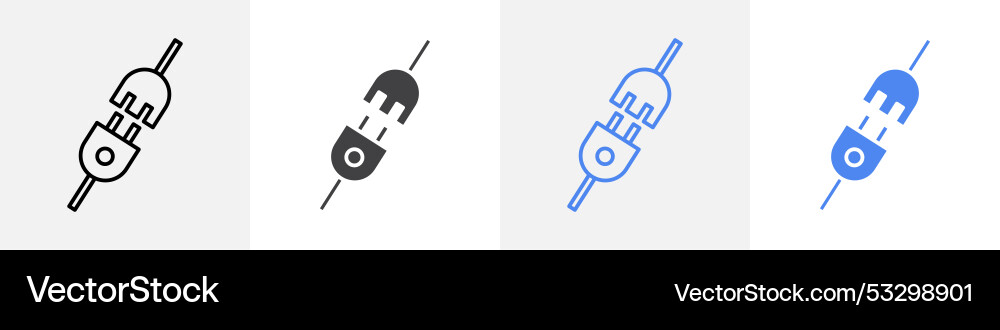 Plug icon set use for web ui or app Plug icon set use for web ui or app vector image