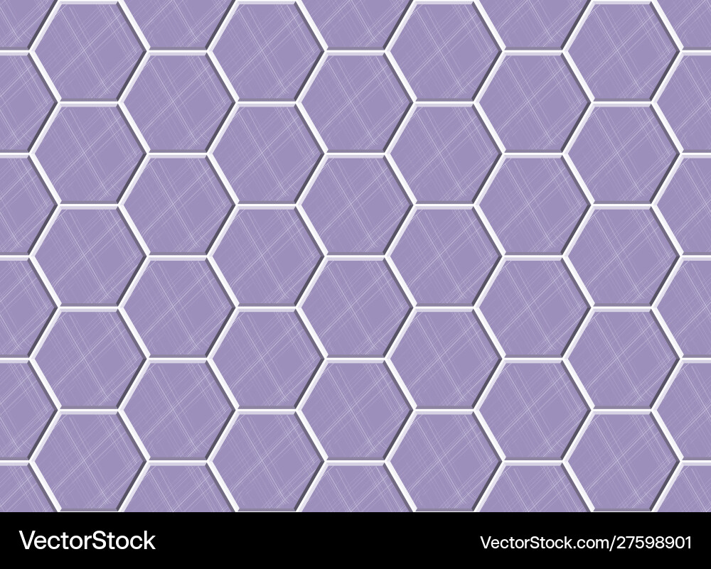 Purple Hexagonal Tile Pattern vector image