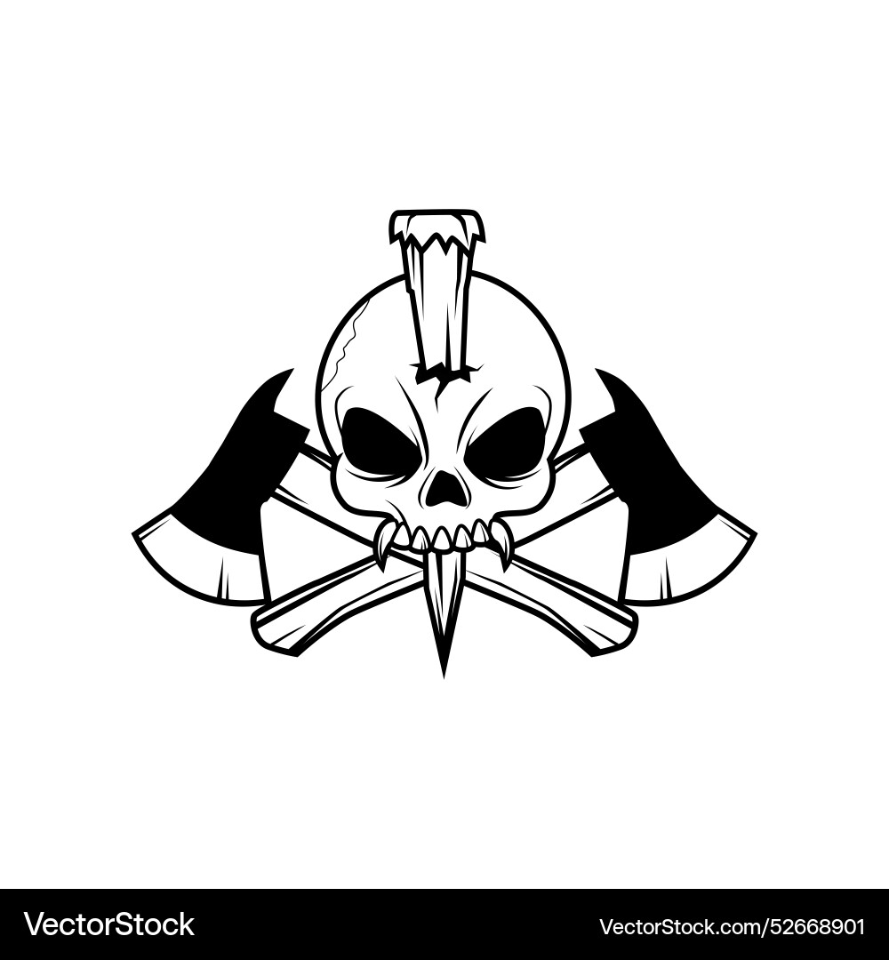 Skull emblem 04 Vector Image