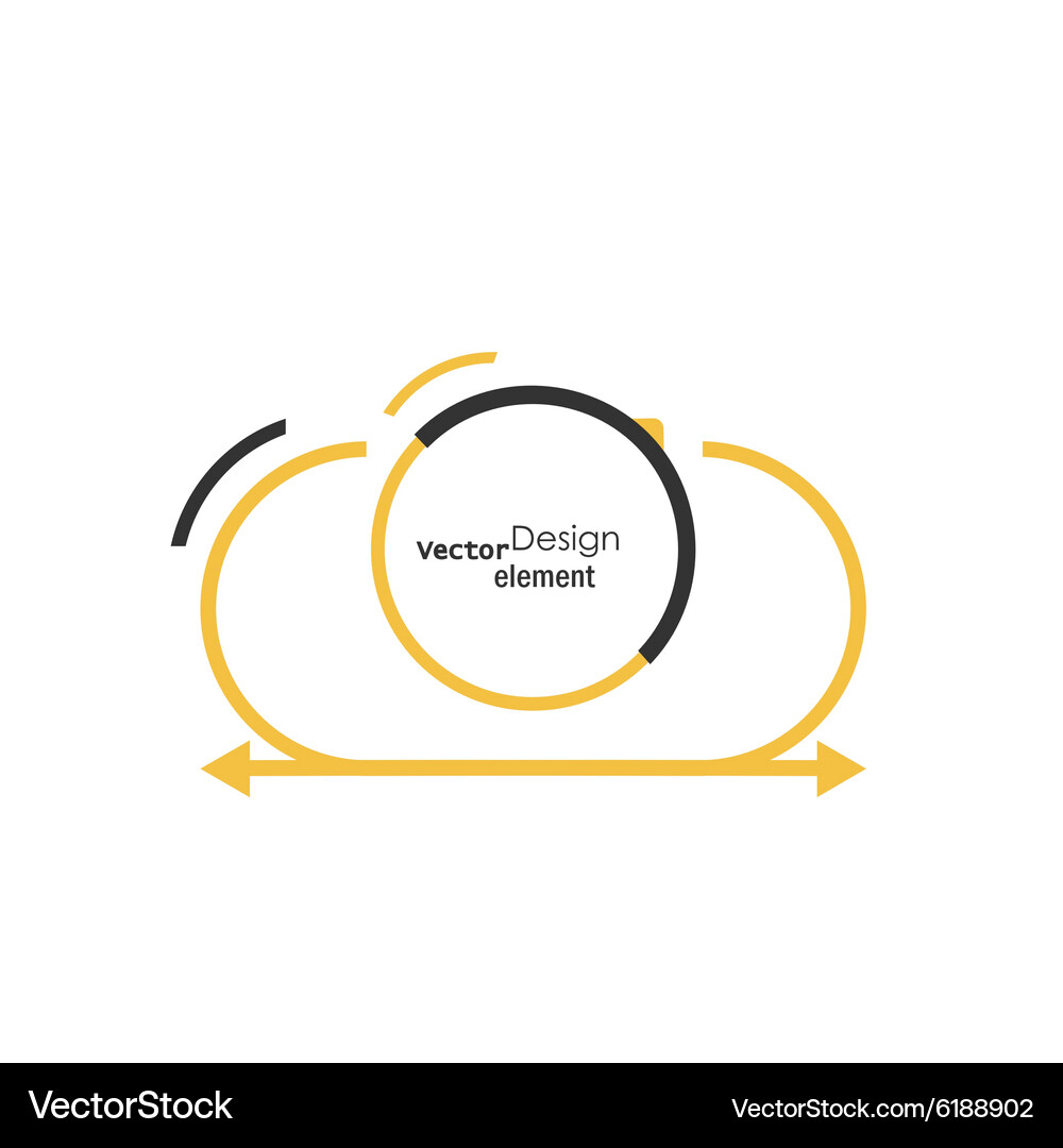 Abstract shape rounded lines Vector Image