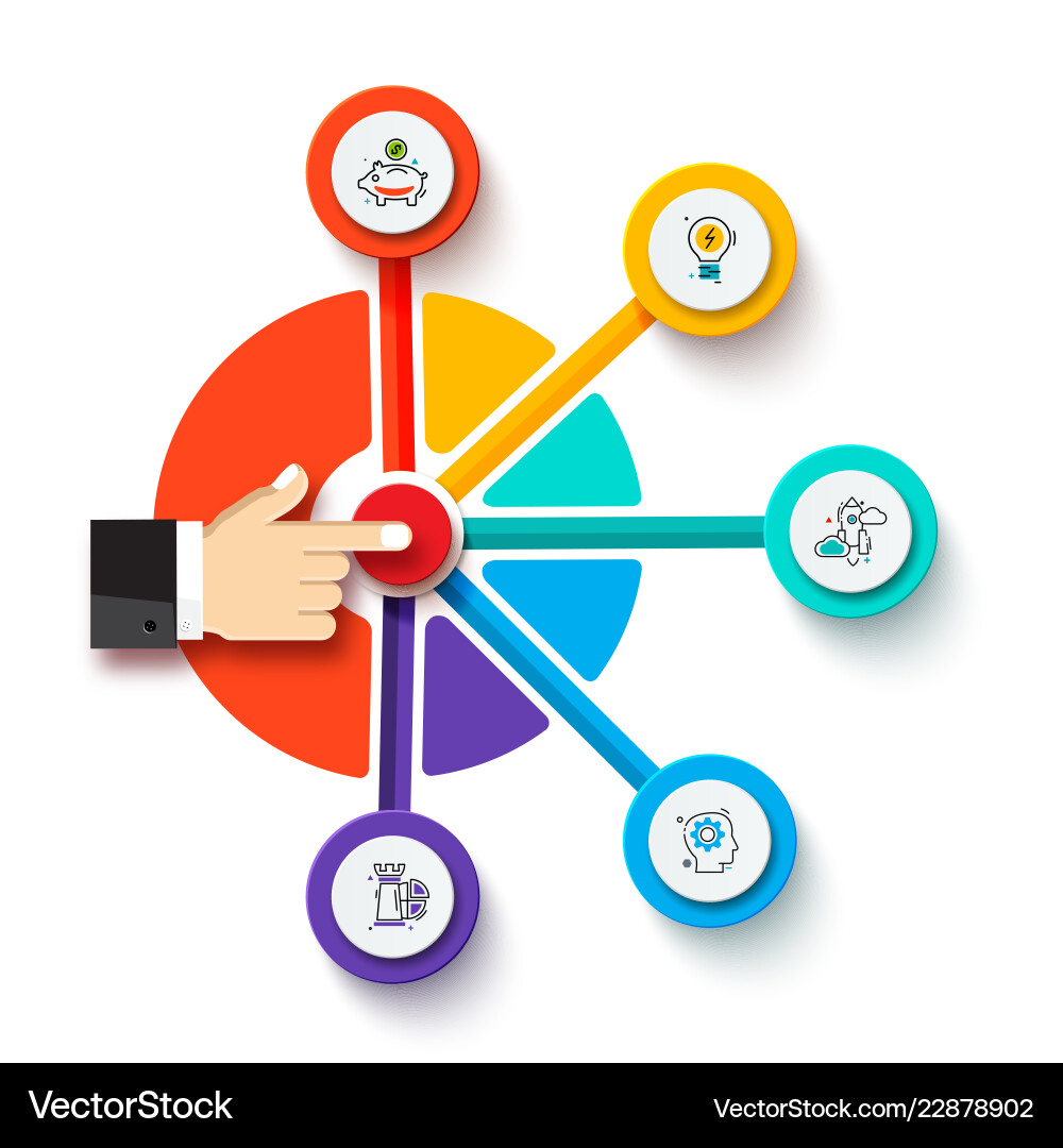 Business Process Button Click Vector Image