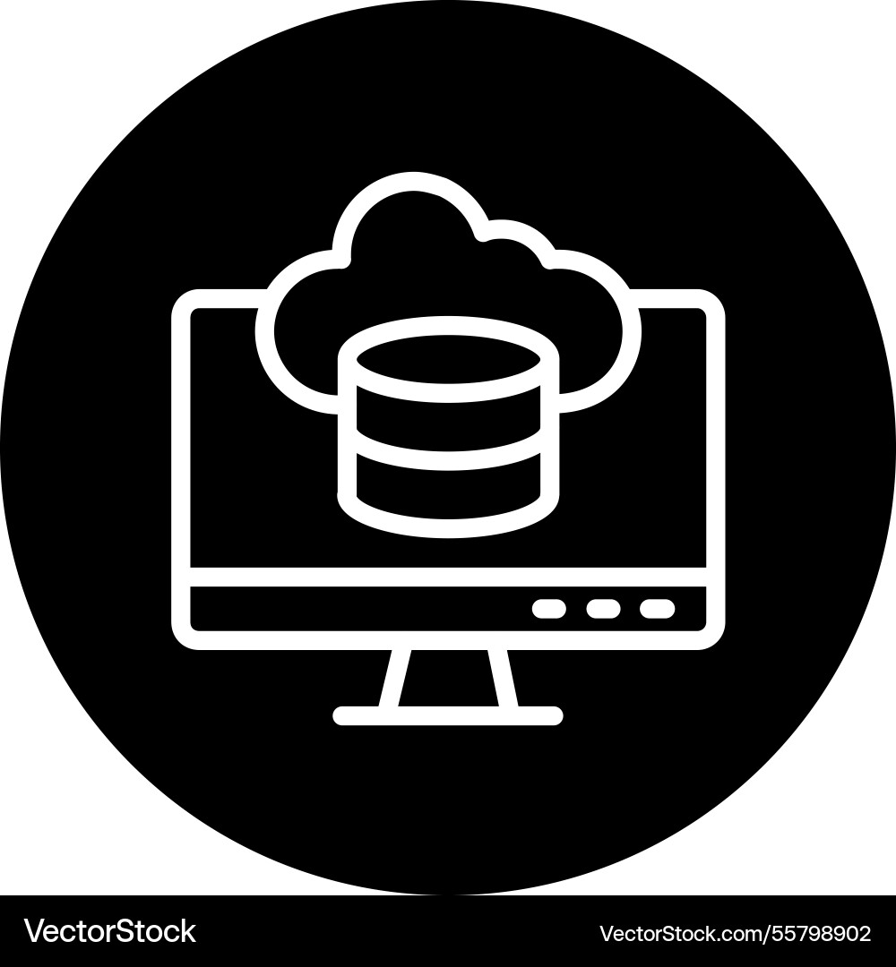 Cloud database icon design vector image