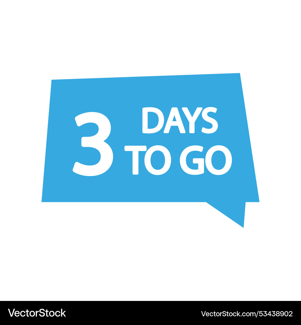 Countdown timer icon number three focus bold 3 vector image