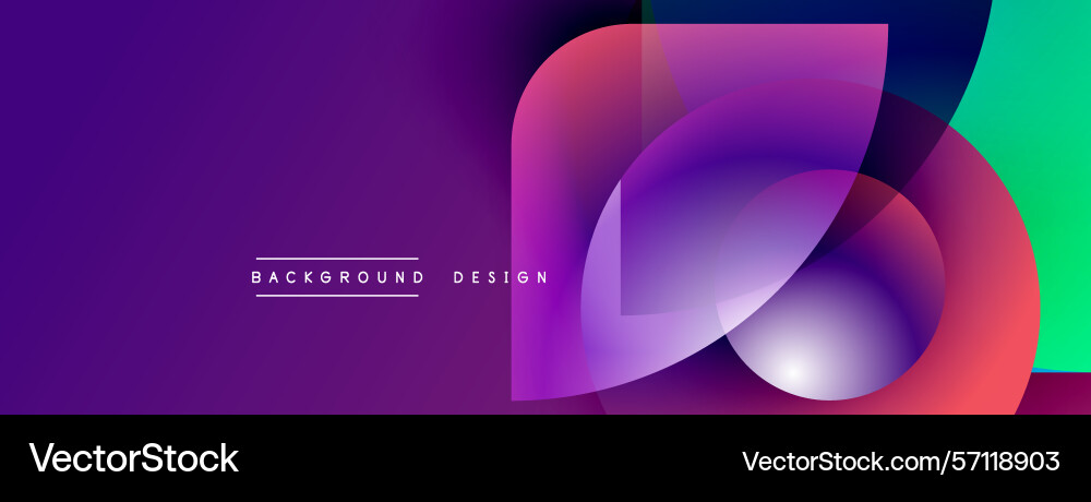 Abstract vibrant design features overlapping Vector Image