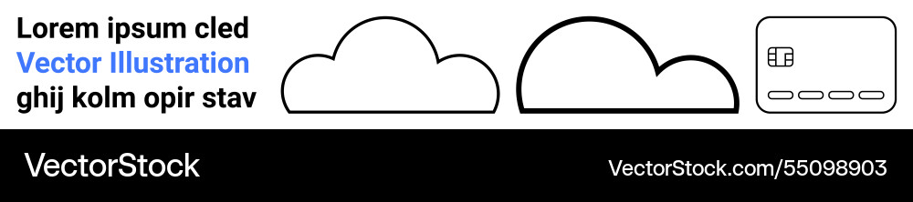 Cloud computing icons with text placeholder vector image