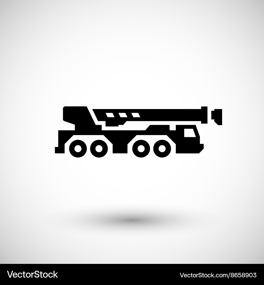 Heavy mobile crane icon Royalty Free Vector Image
