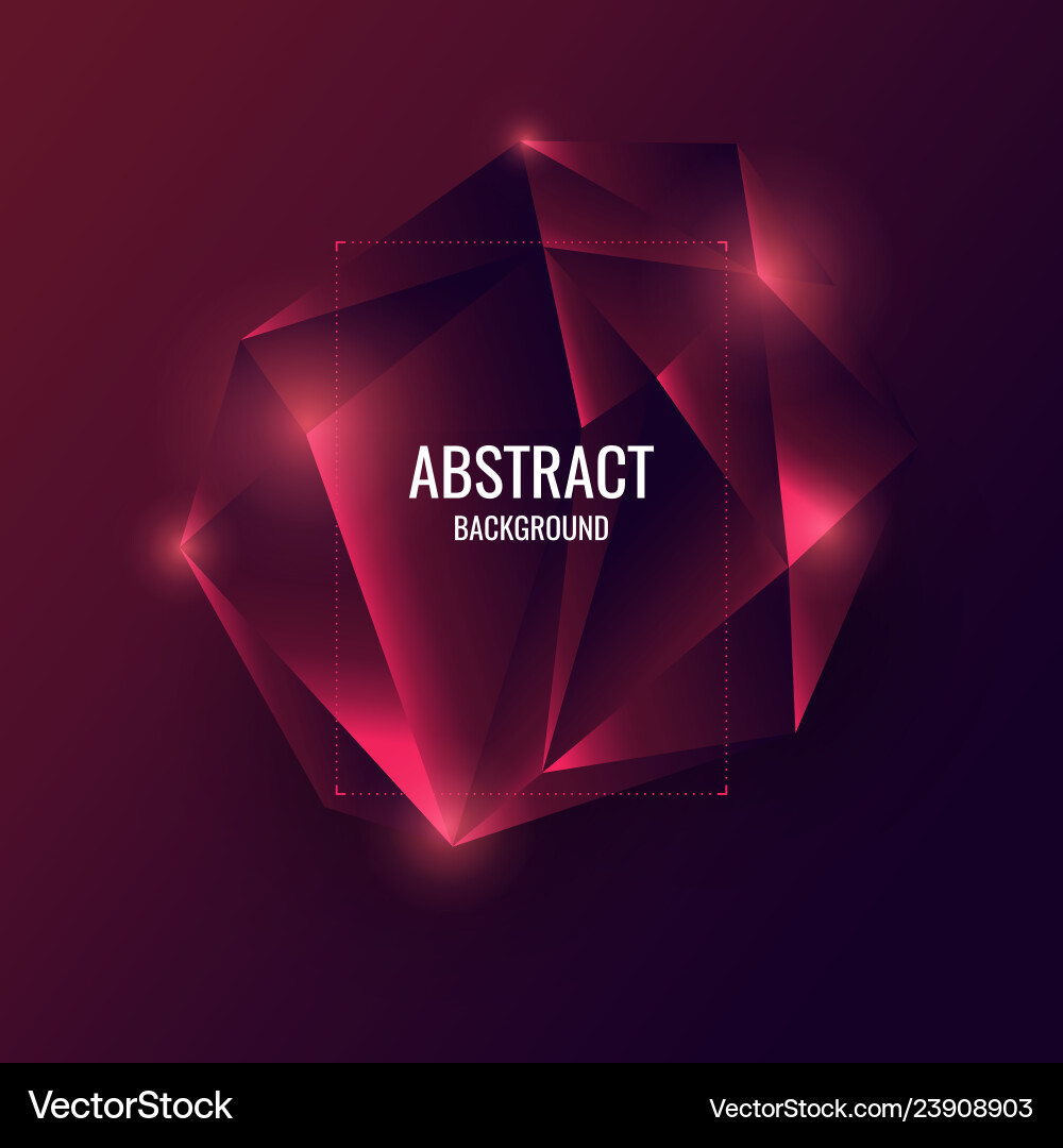 Low poly design abstract polygonal object vector image