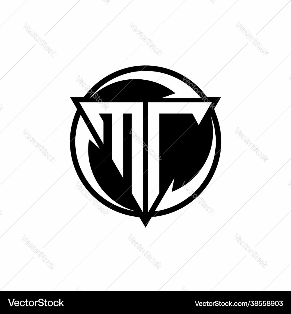 Mt logo monogram design template Royalty Free Vector Image
