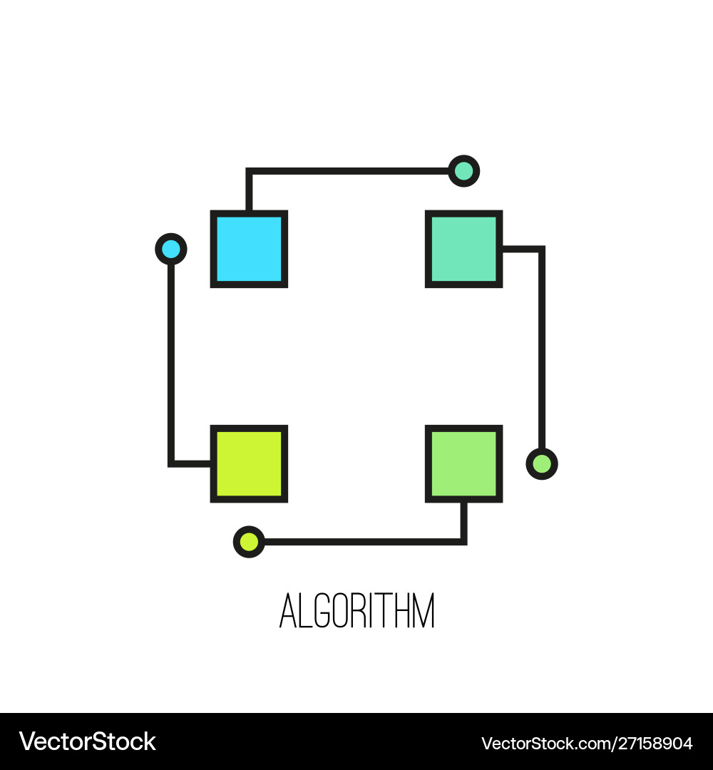 Algorithm Icon - Data Flow vector image