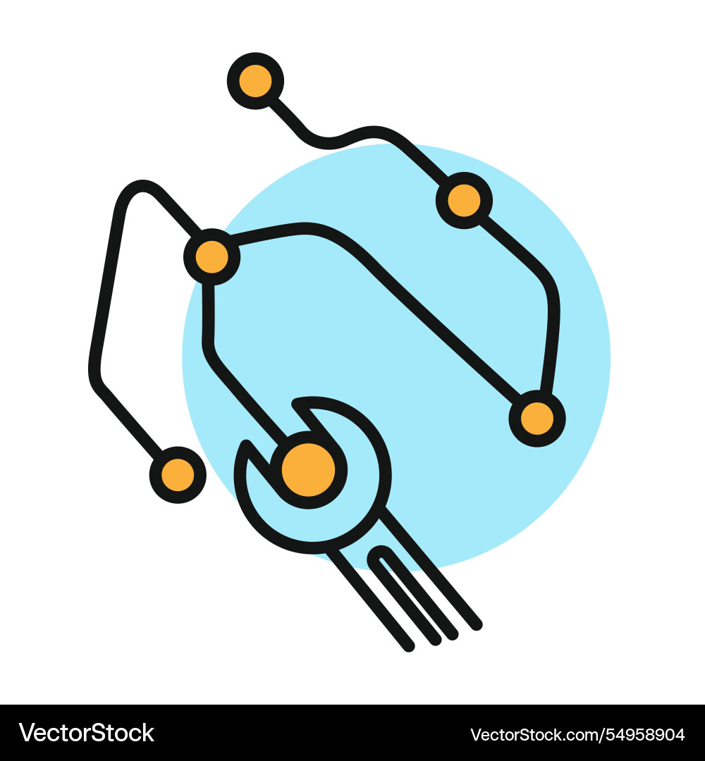 Building line icon color symbol in simple style Vector Image