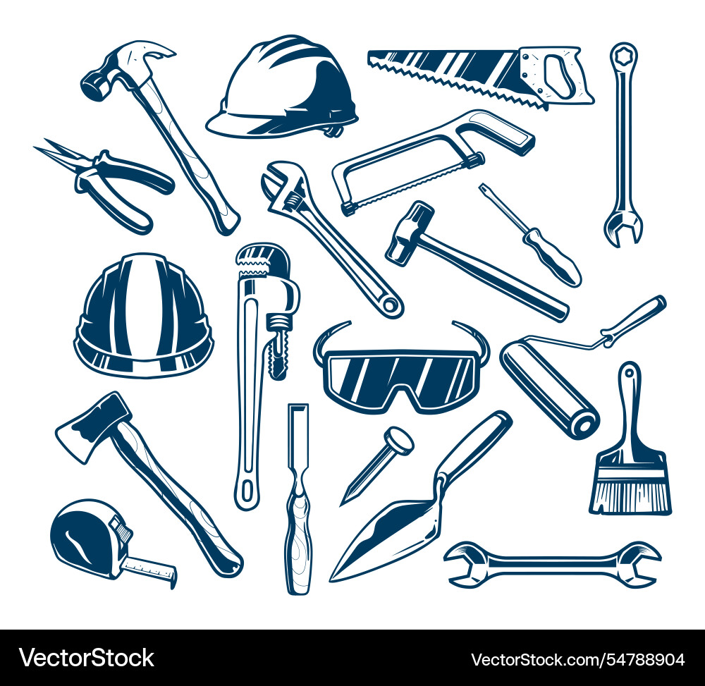 Construction tools set icon Royalty Free Vector Image