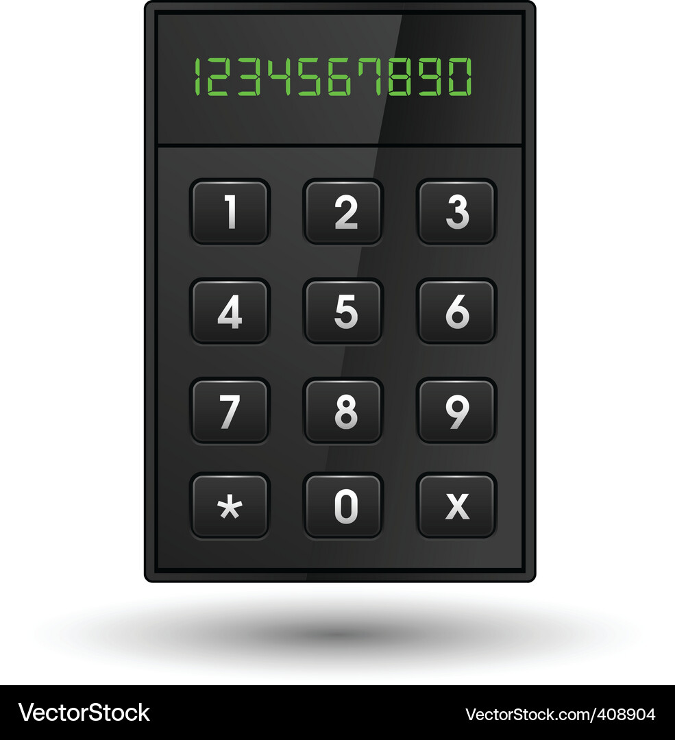 Digital Calculator Icon Vector Image