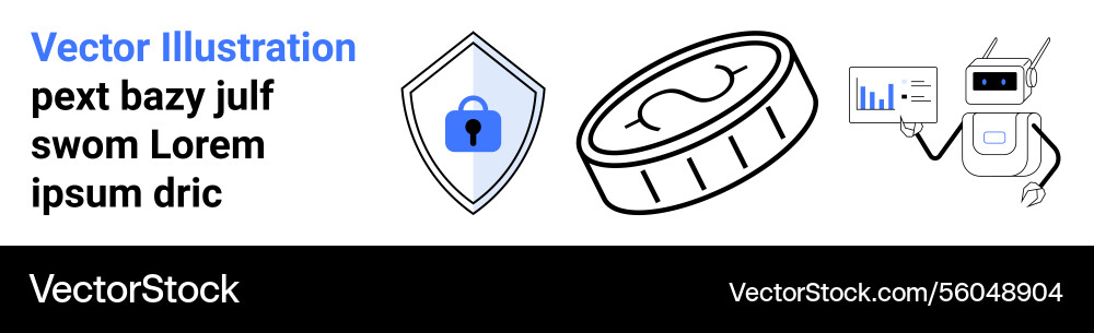 Digital security cryptocurrency and ai data Vector Image