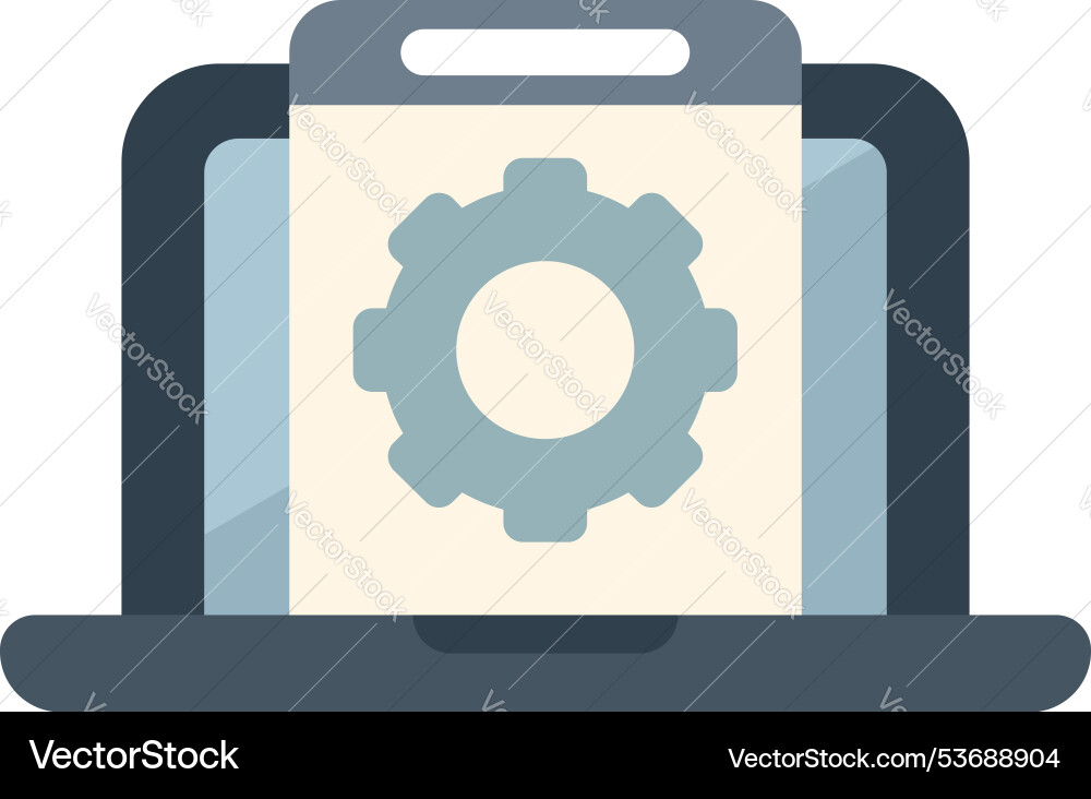 Laptop displaying web development project Laptop displaying web development project vector image