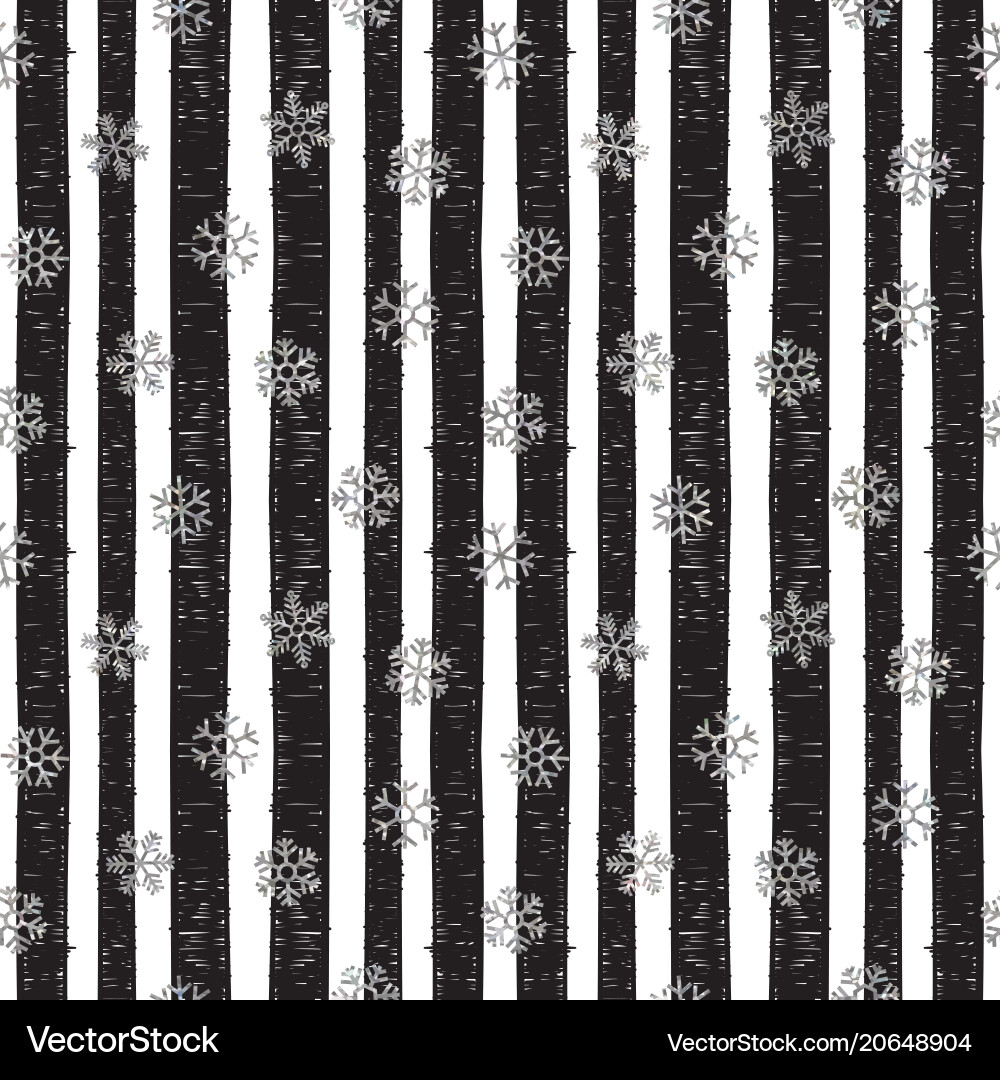 Silver Snowflake Pattern vector image
