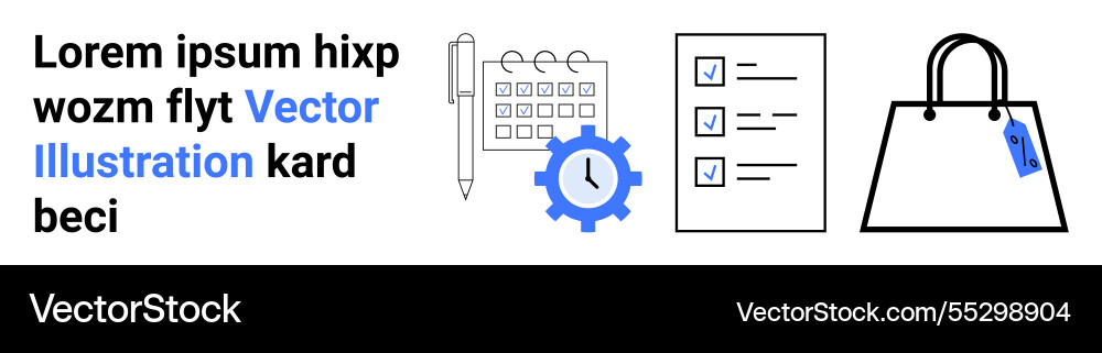 Task planning shopping and productivity Vector Image