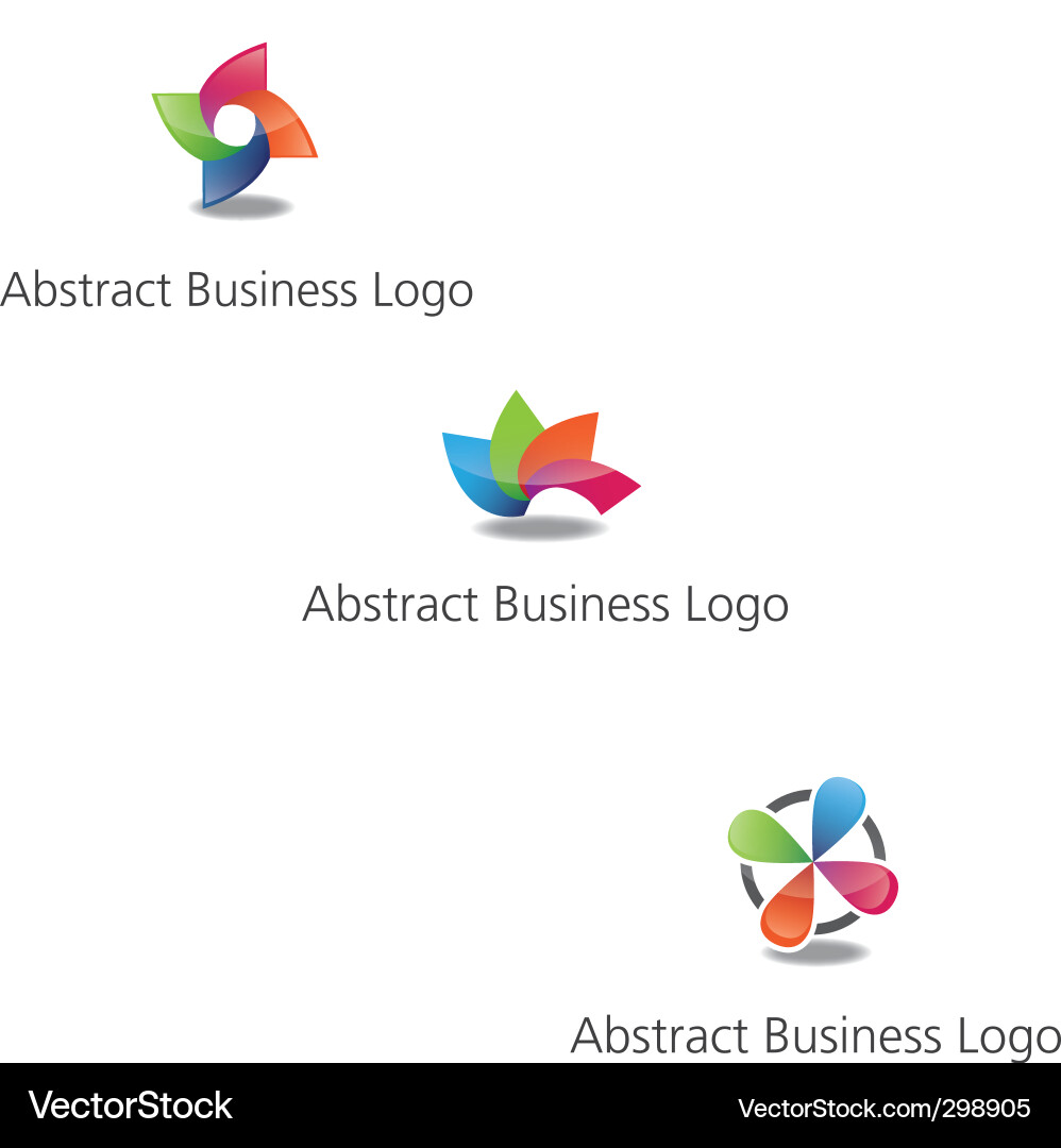 Abstract Logo Set Royalty Free Vector Image - VectorStock