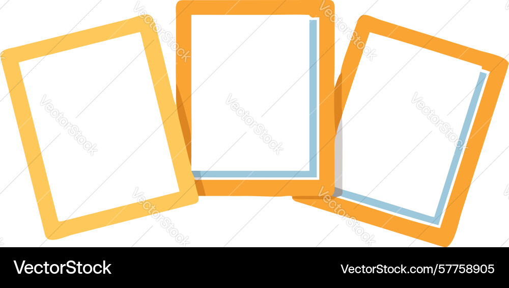 Angled empty photo frames design generative ai Vector Image