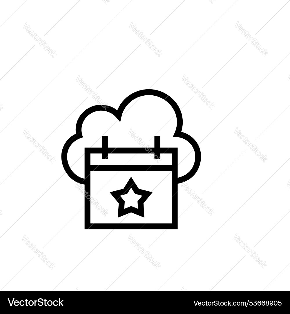 Cloud computing icon outline style design Cloud computing icon outline style design Vector Image