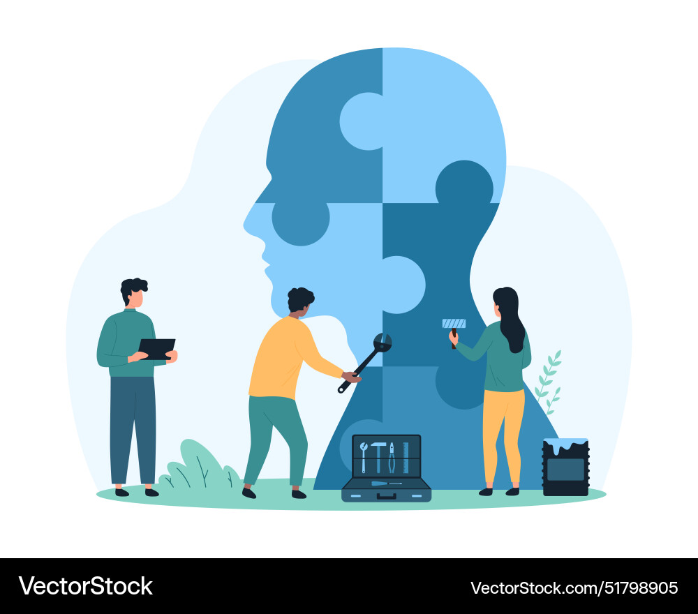 Complicated problem solving psychotherapy tiny Complicated problem solving psychotherapy tiny vector image