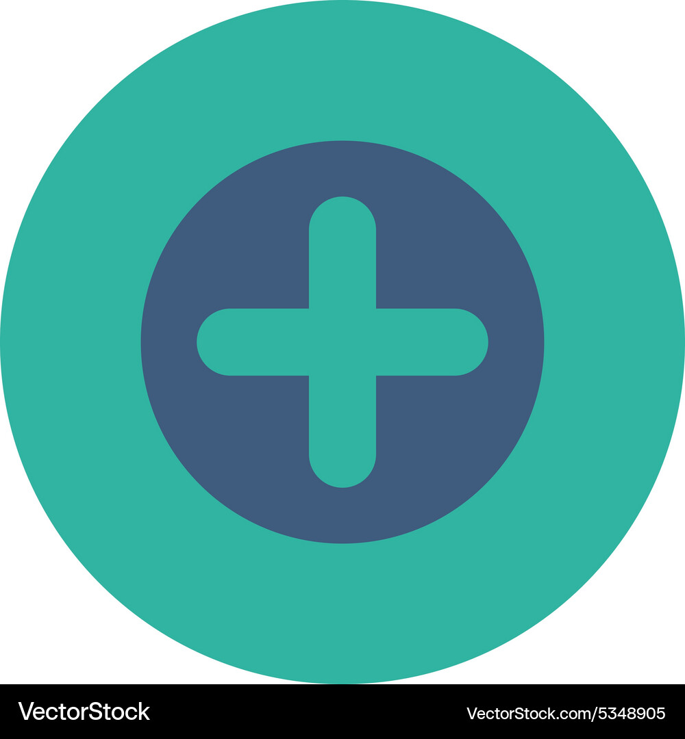 Create flat cobalt and cyan colors round button Vector Image