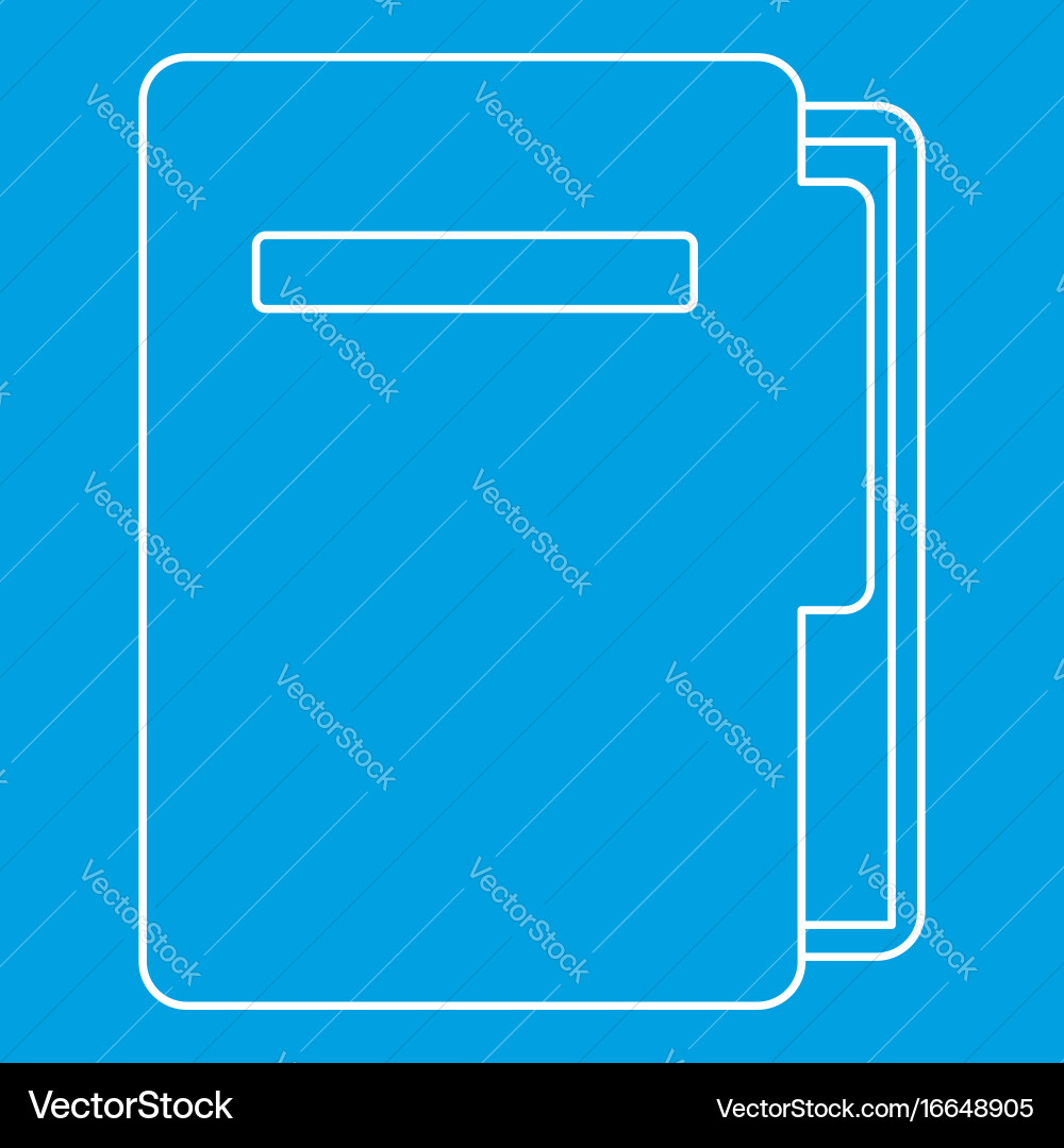 Document folder icon outline style vector image