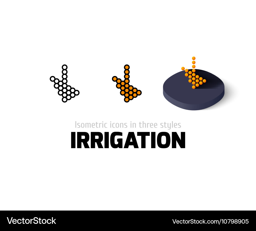 Irrigation icon in different style vector image