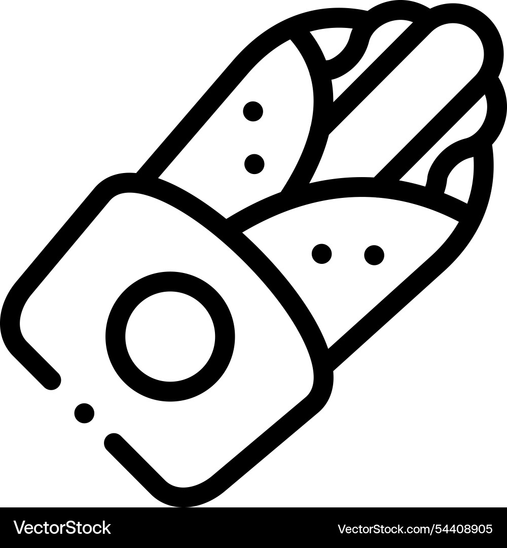 Kebab icon thin linear style design isolated Kebab icon thin linear style design isolated vector image
