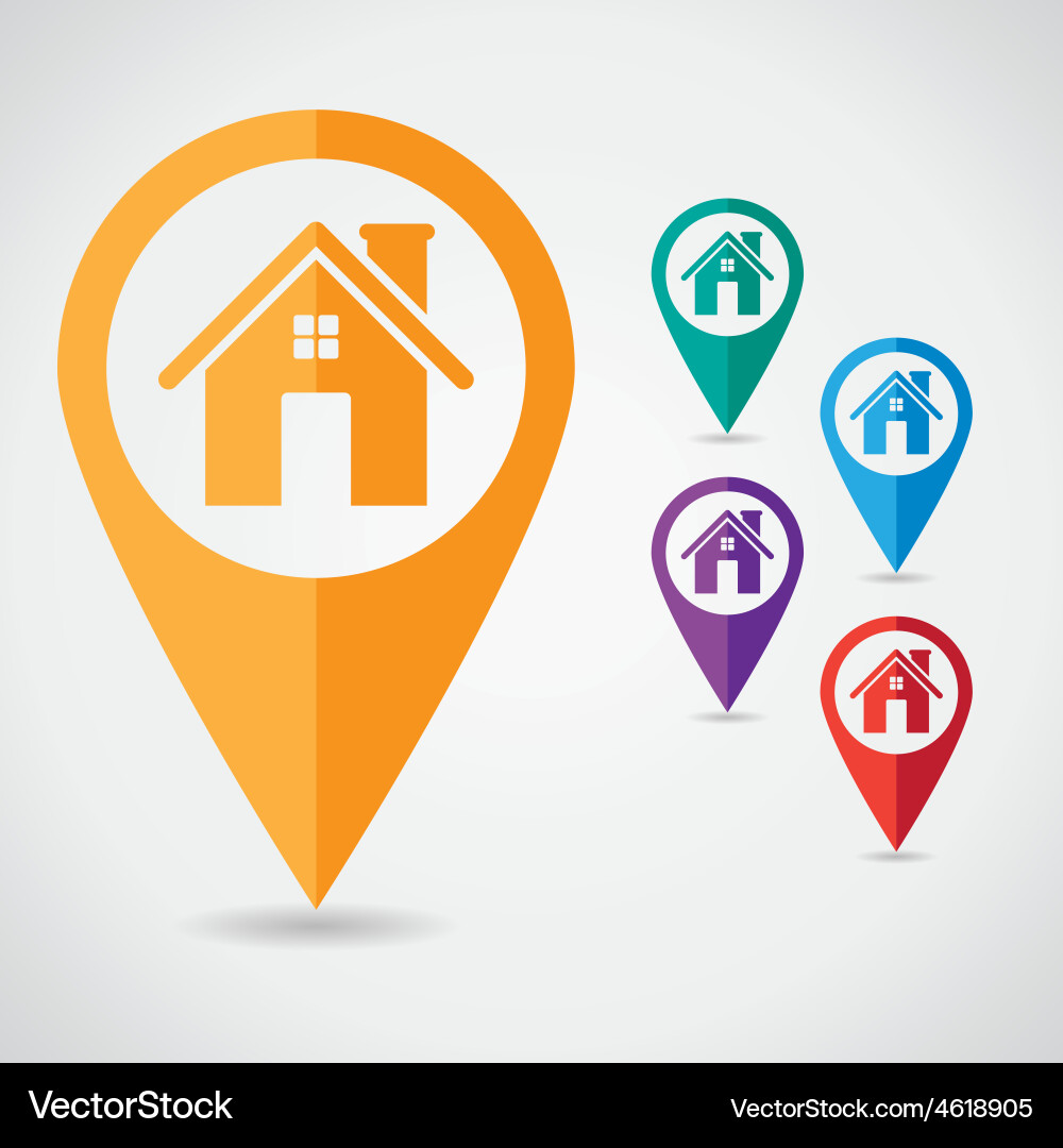 Map Pointer Icons - Location Pins vector image