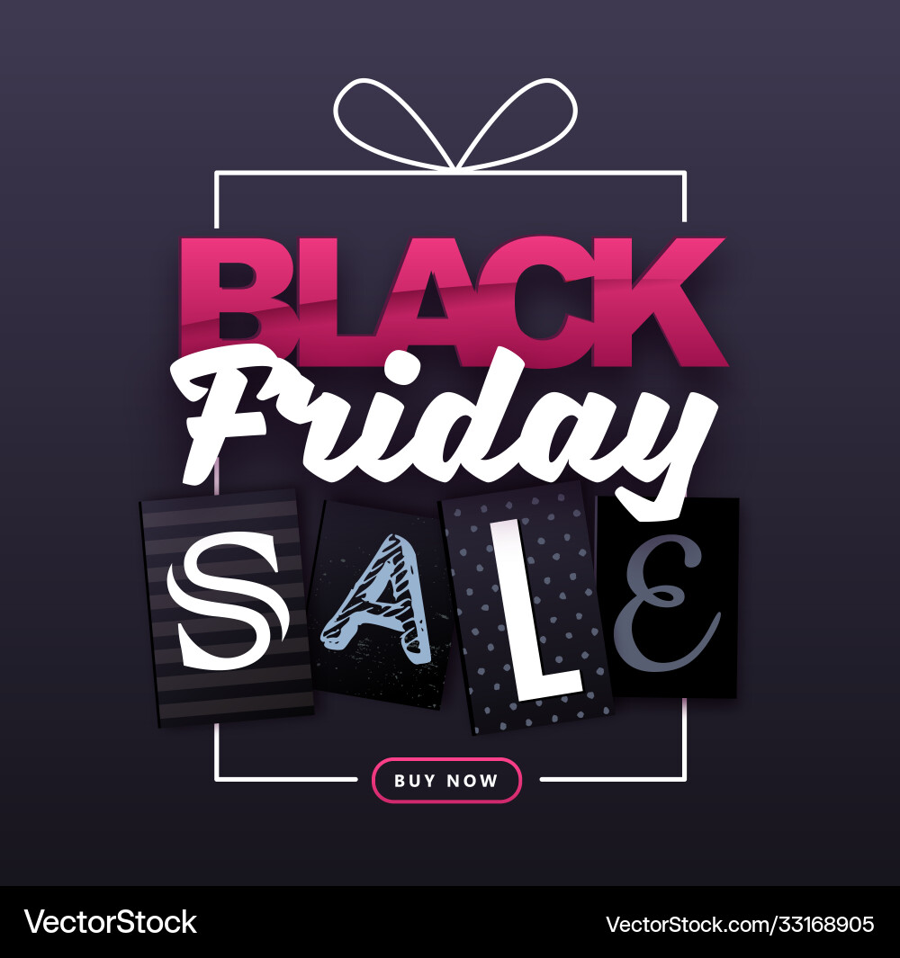 Schwarzer Freitag Verkauf Banner mit Geschenkbox Silhouette Schwarzer Freitag Verkauf Banner mit Geschenkbox Silhouette vektorbild
