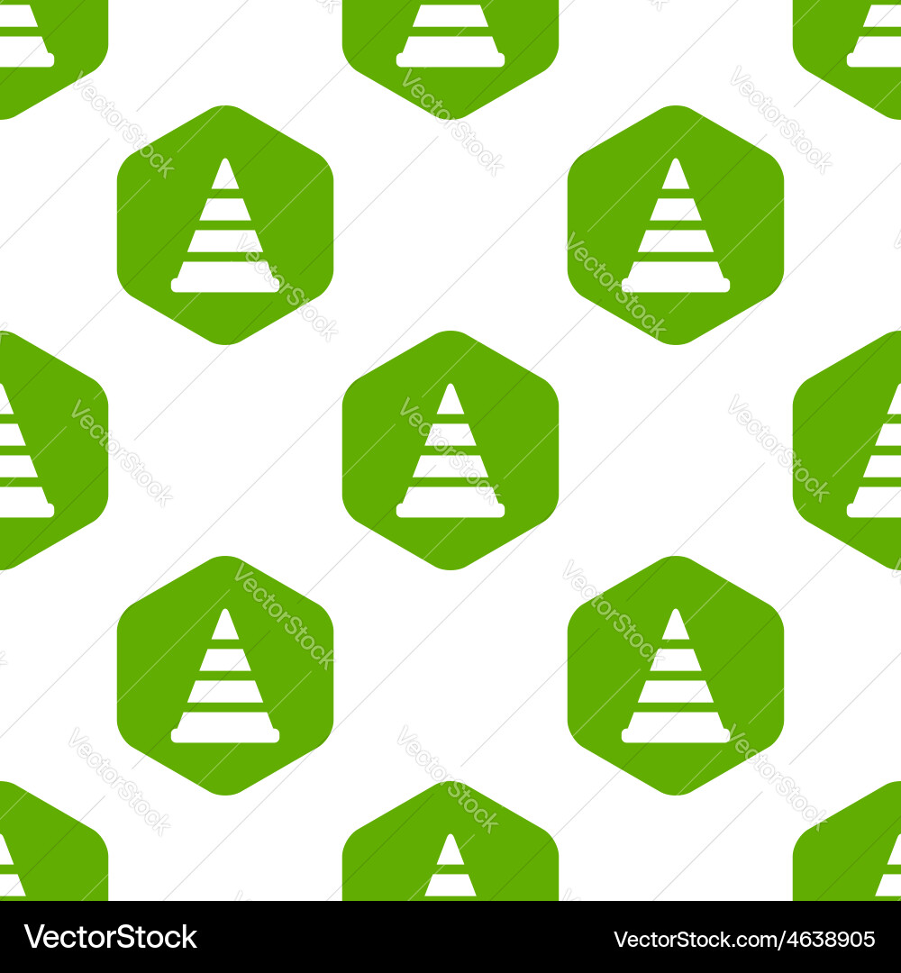 Traffic cone pattern vector image