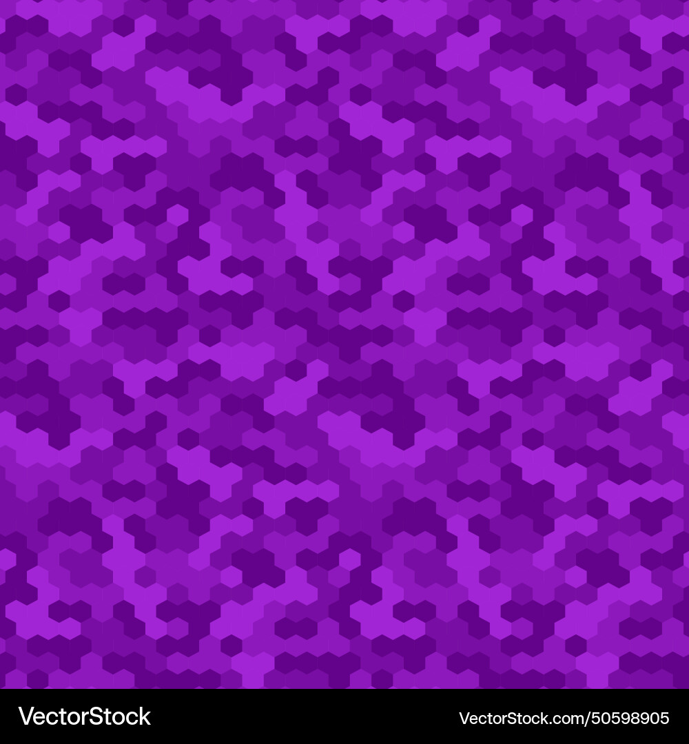 Trendy seamless pattern purple colored hexagonal Vector Image