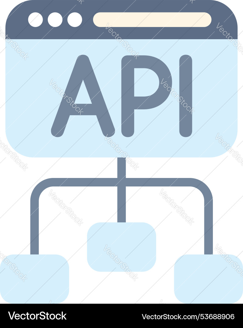Application programming interface connecting Application programming interface connecting vector image
