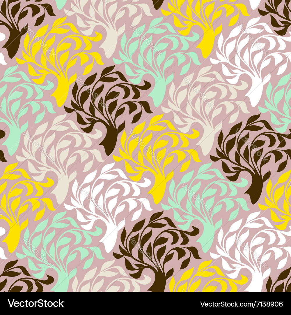 Autumn Tree Pattern Vector Image