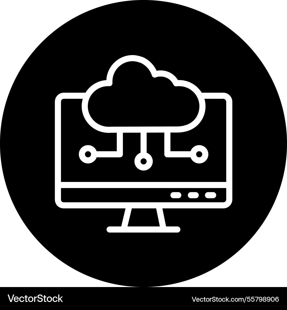 Cloud computing icon design vector image