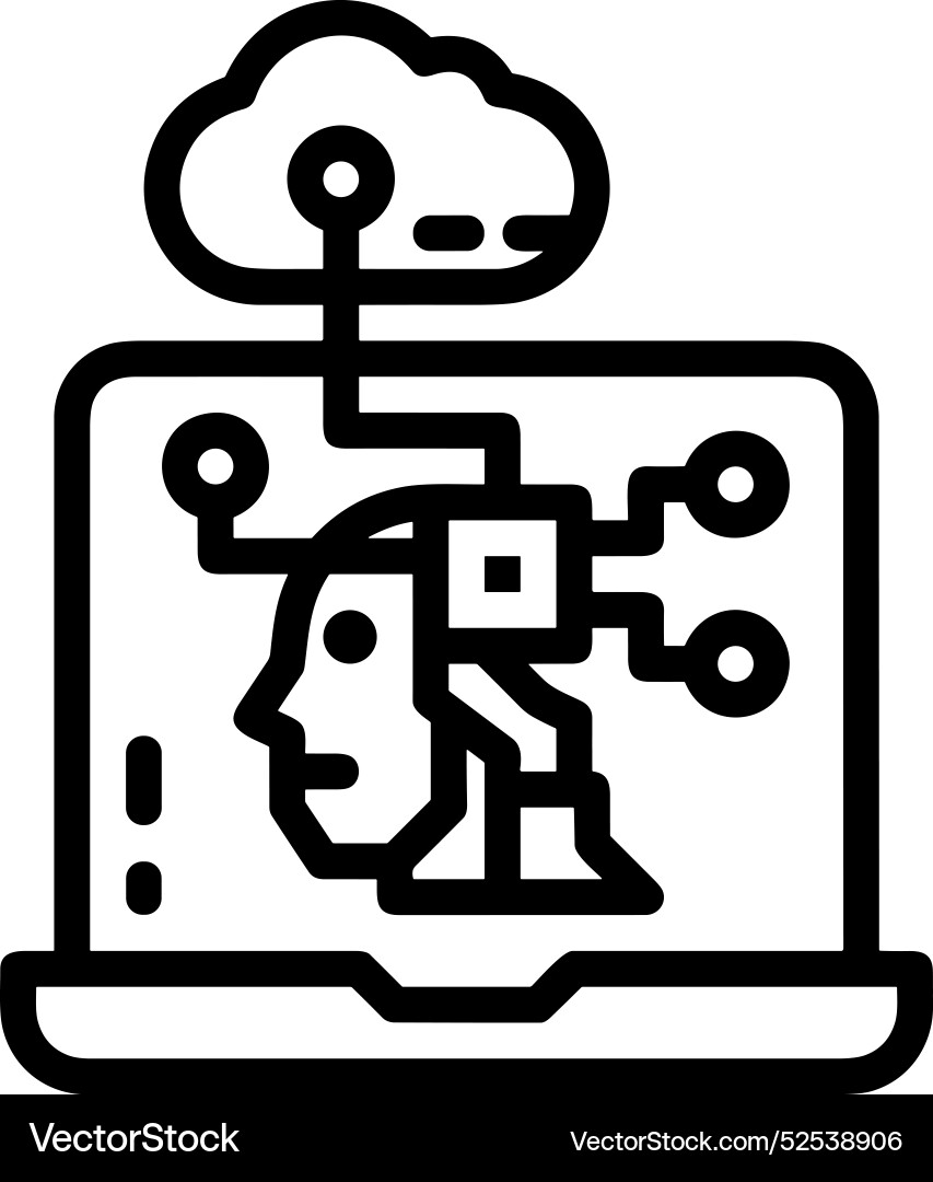 Cloud storage icon symbol image of the hosting Vector Image