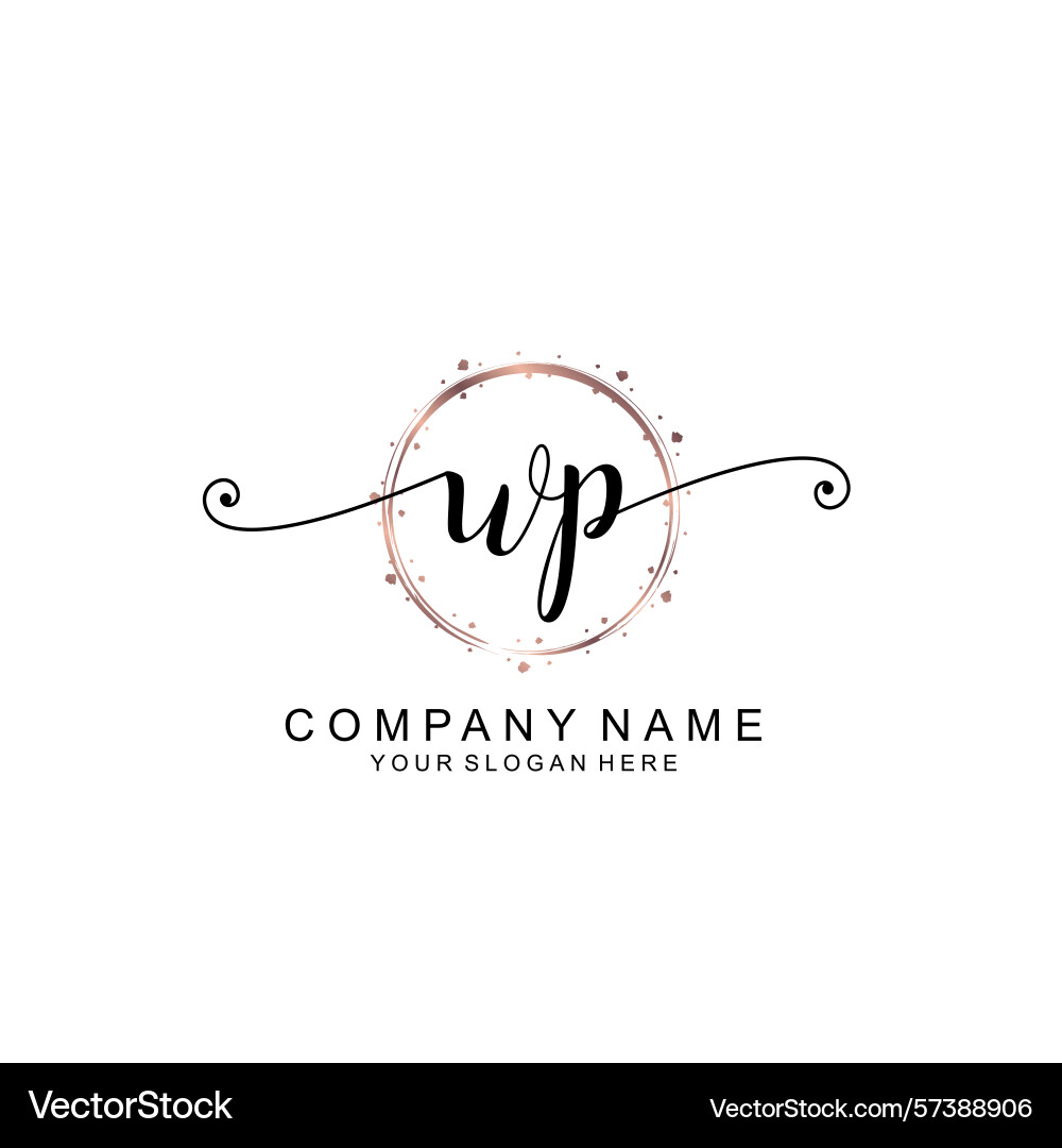 Elegant wp initial logo collection with modern Elegant wp initial logo collection with modern Vector Image