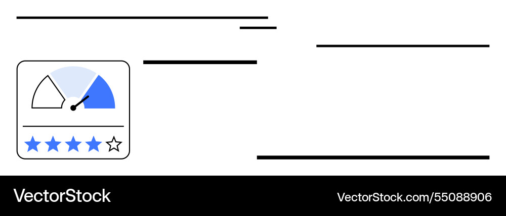 Performance speed gauge with rating scale Vector Image