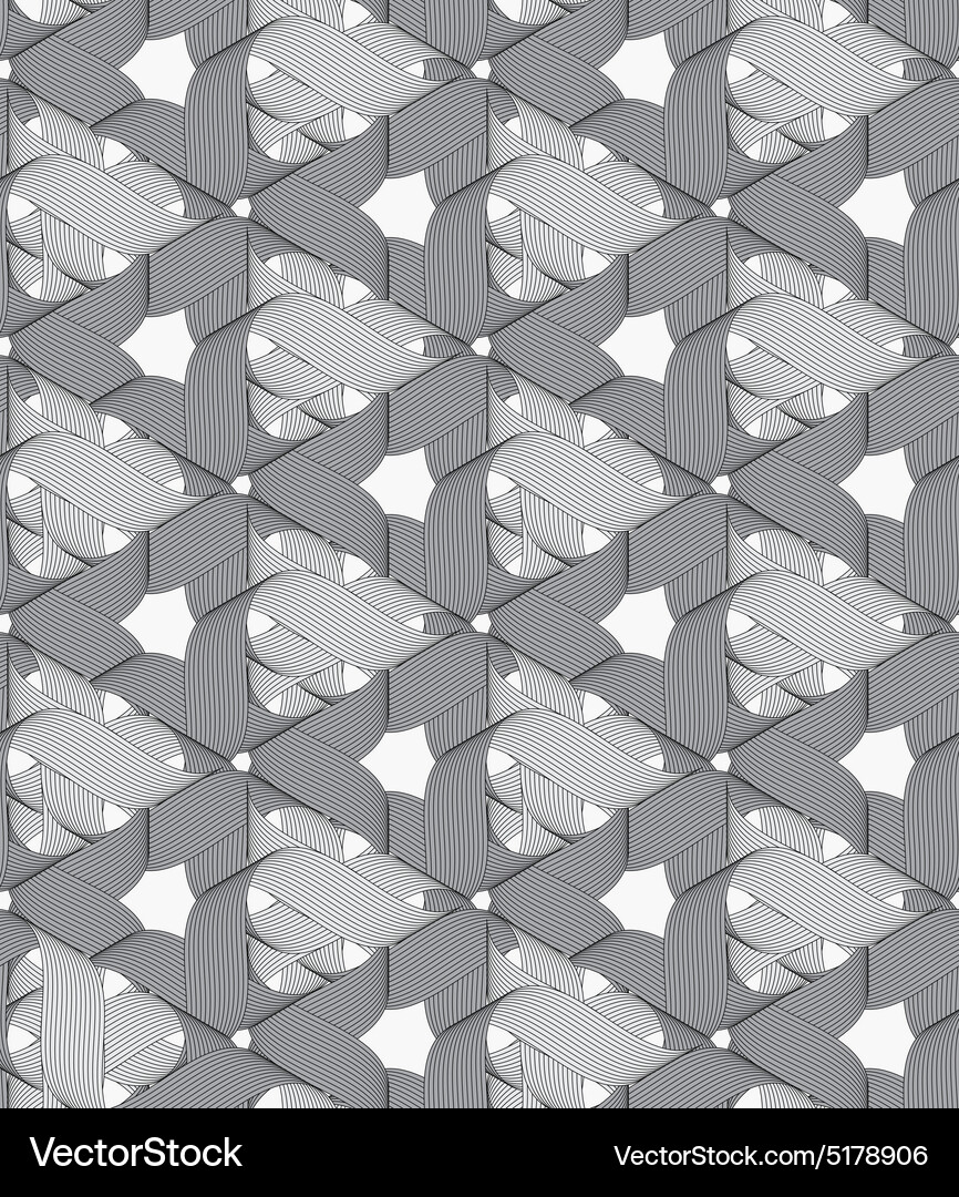 Ribbons forming triangles pattern Vector Image