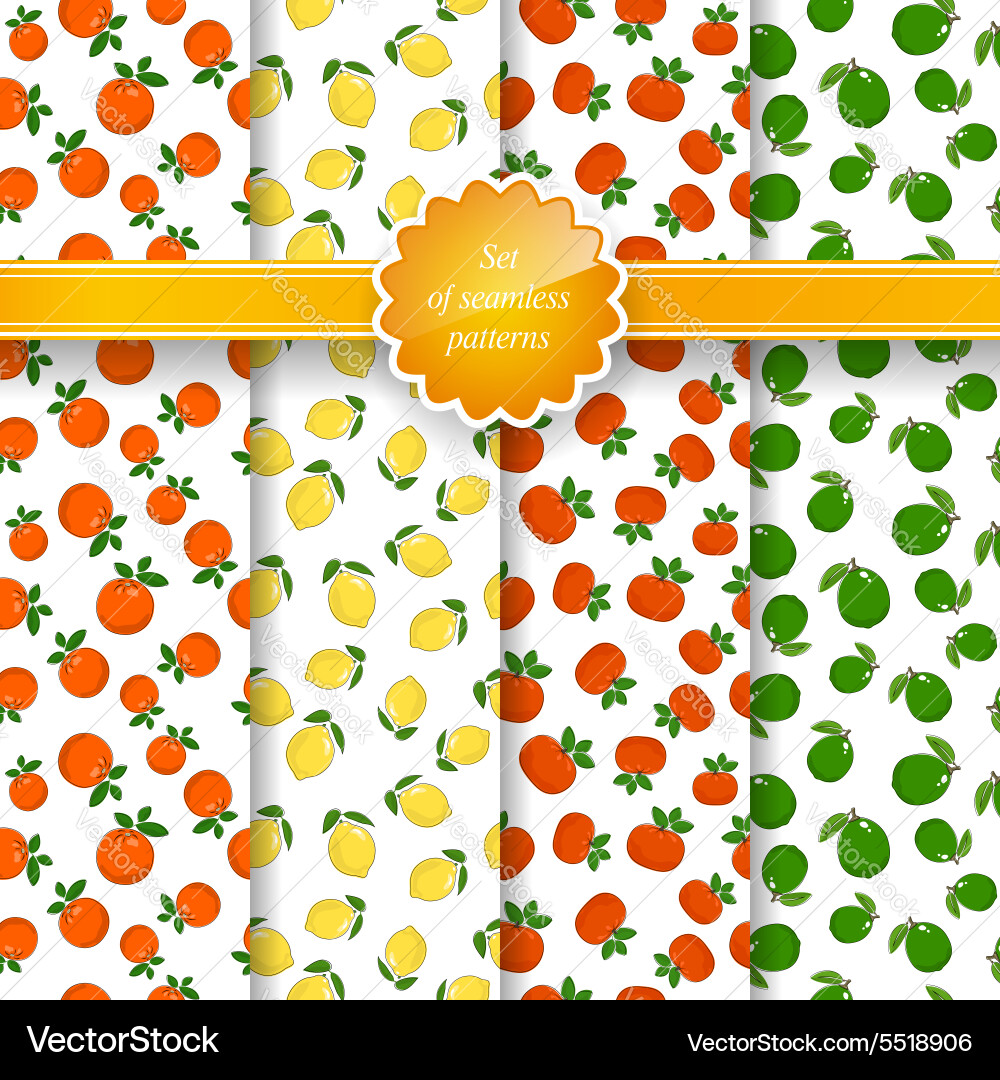 Seamless pattern with fruit background vector image