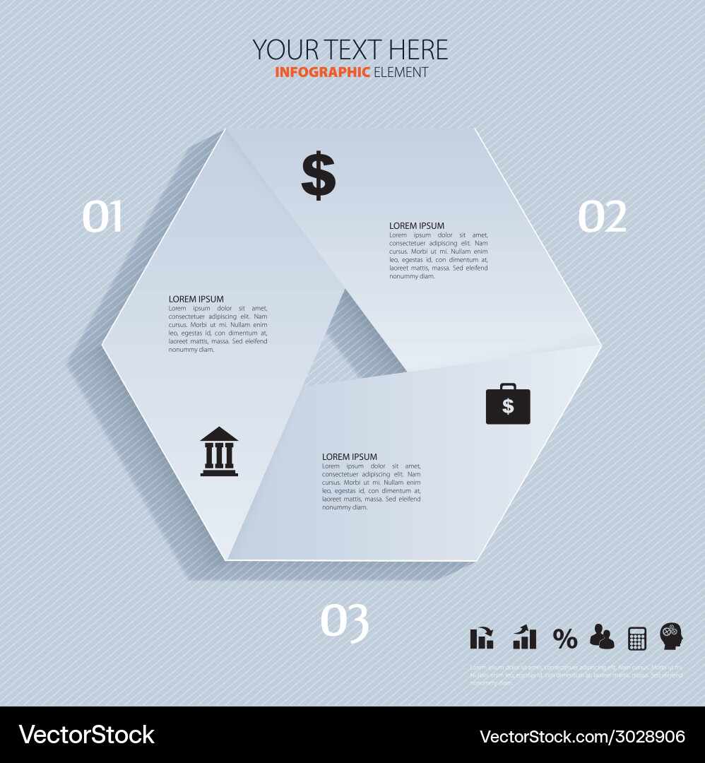 Template for business concepts with icons can use vector image