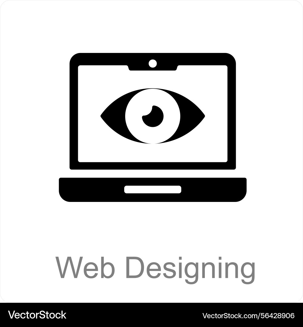 Web designing and element icon concept Vector Image