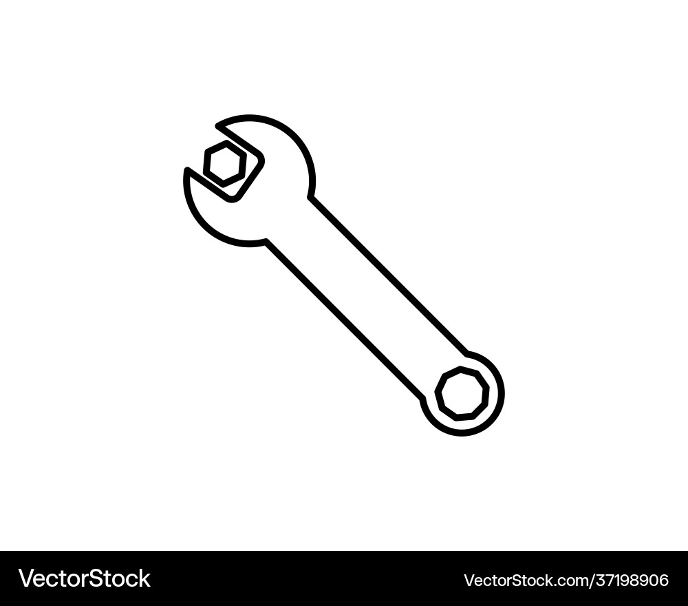 Wrench and nut icon simple element from tools vector image