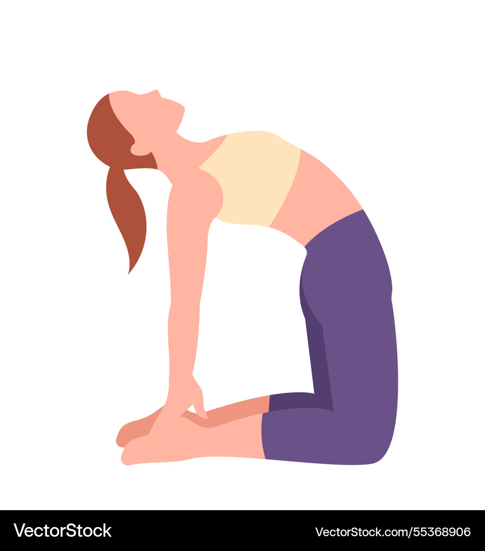 Yoga pose color icon woman in sports uniform vector image