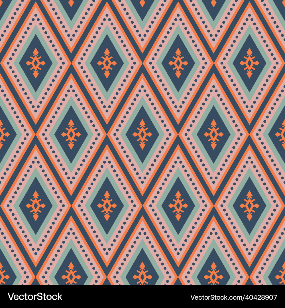 Bohemian Diamond Pattern vector image