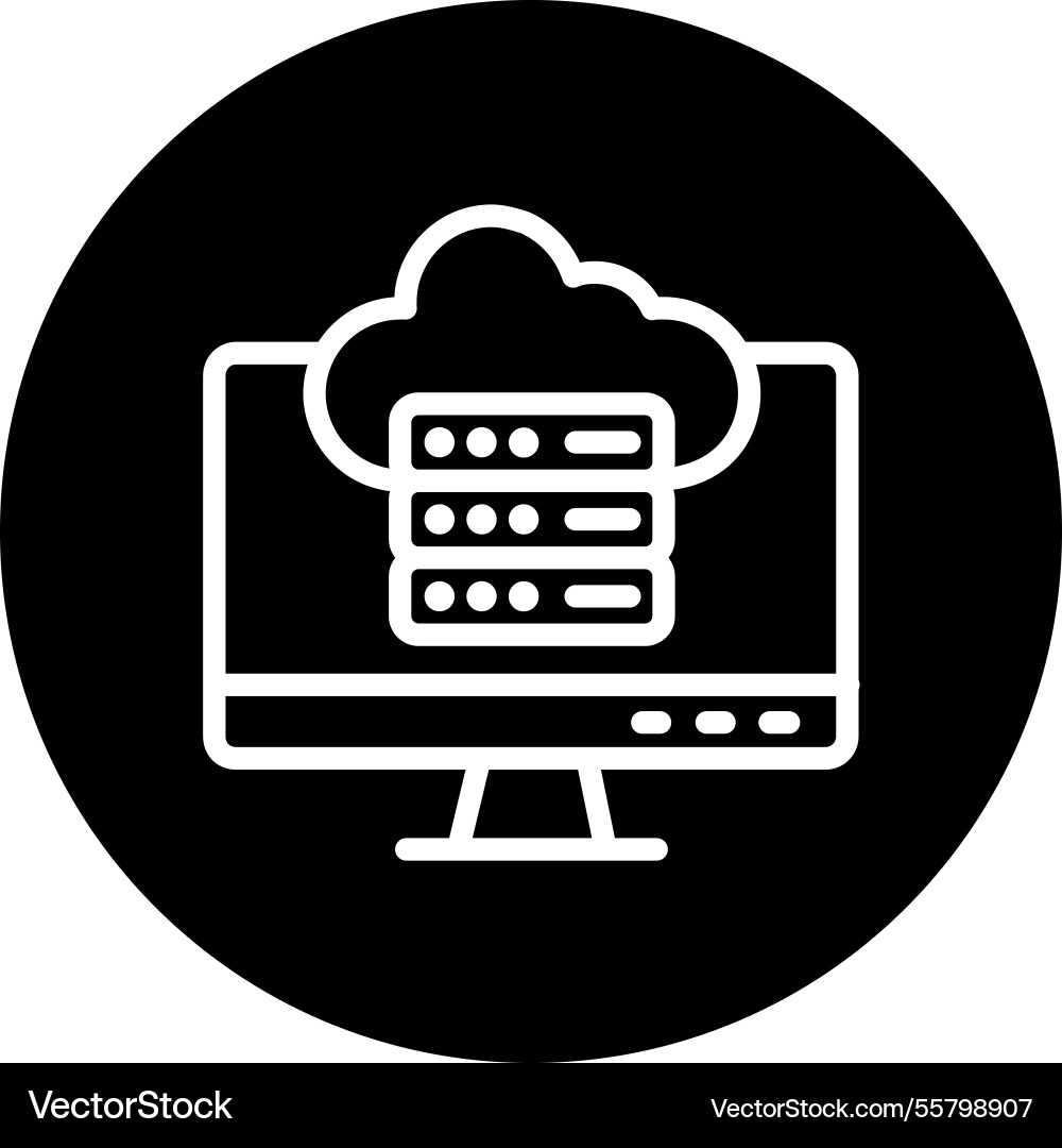 Cloud data icon design vector image