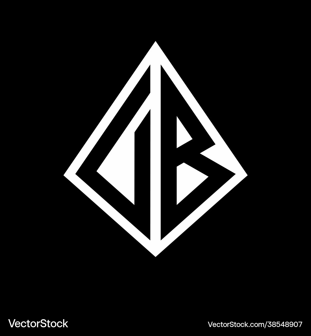 Db Logo Buchstaben Monogramm mit Prisma Form Design Db Logo Buchstaben Monogramm mit Prisma Form Design vektorbild