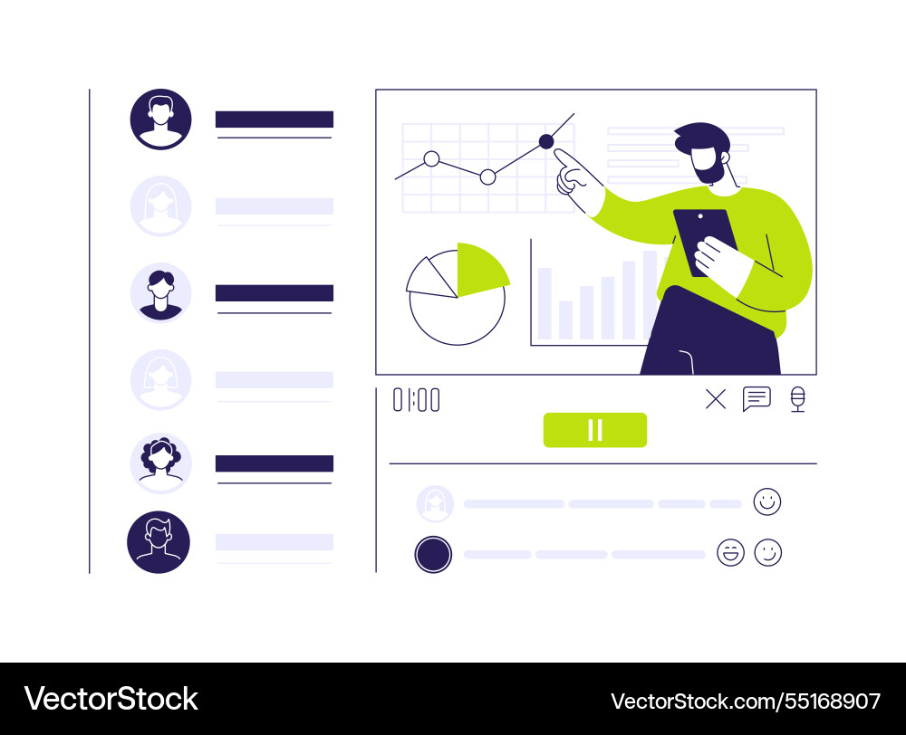 Dynamic presentation abstract concept Dynamic presentation abstract concept vector image