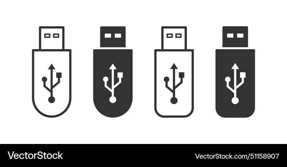 Flash drive sign and flash disk sign symbol Flash drive sign and flash disk sign symbol vector image